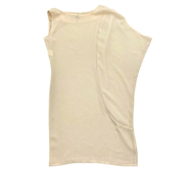 STILE BENETTON, Asymmetric Avant-Garde One Shoulder Kaftan/Sheath Dress, Size S - Picture 4 of 7